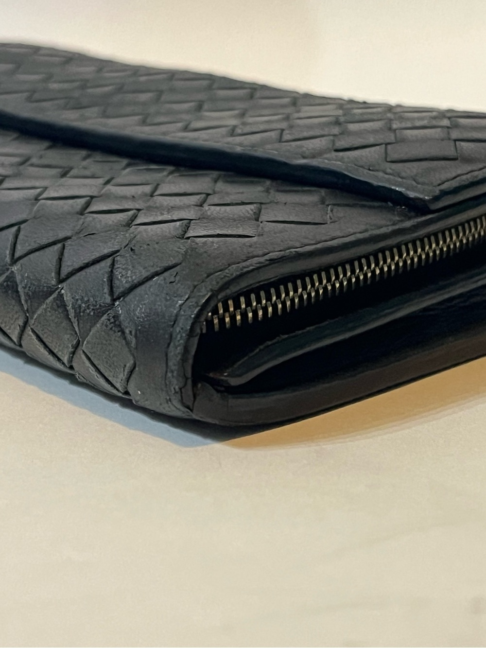 Authentic Bottega Veneta Black Intrecciato Nappa Long Flap Wallet Made in Italy - Picture 3 of 14